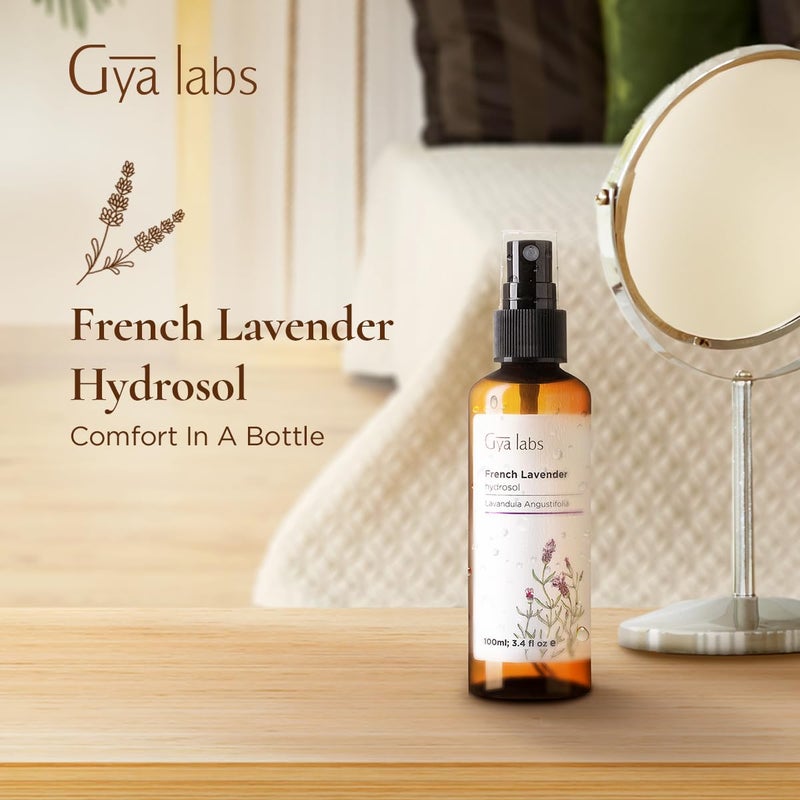 Gya Labs Lavender Water Hydrosol, 3.4 fl oz (100ml) - Lavender Floral Water for Face, Body, Hair, Room Spray, Pillows, Linens, Home Cleaning - Calming Floral Aroma, Gentle On All Skin Types - Image 3